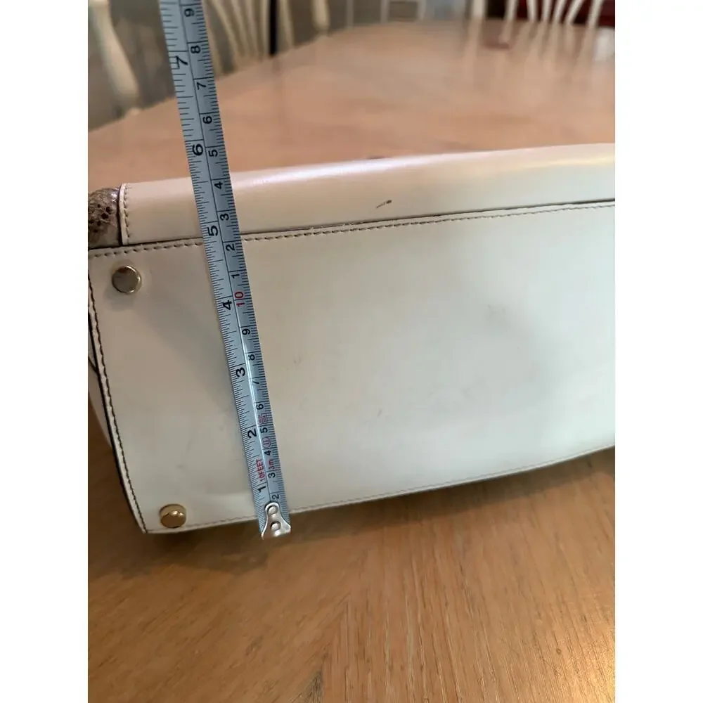 Kate Spade Savannah Parliament Square (Cement/Natural Snake) smooth leather bag - Picture 11 of 14